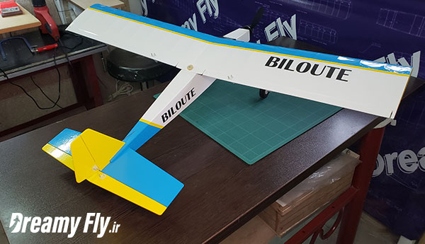 کیت سفید آبی هواپیما کنترلی بال رو بیلوت محصول دریمی فلای