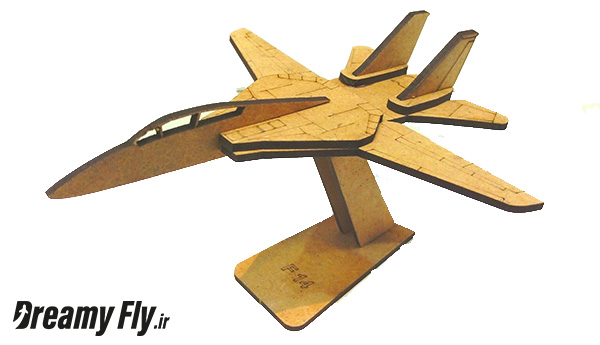 پازل چوبی هواپیما مدل F14 محصول دریمی فلای