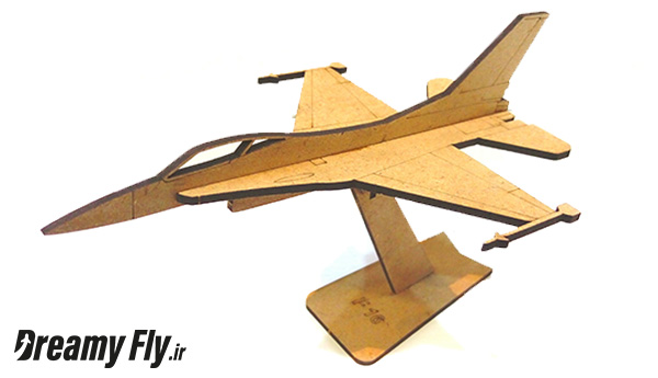 پازل چوبی هواپیما مدل F16 محصول درمی فلای